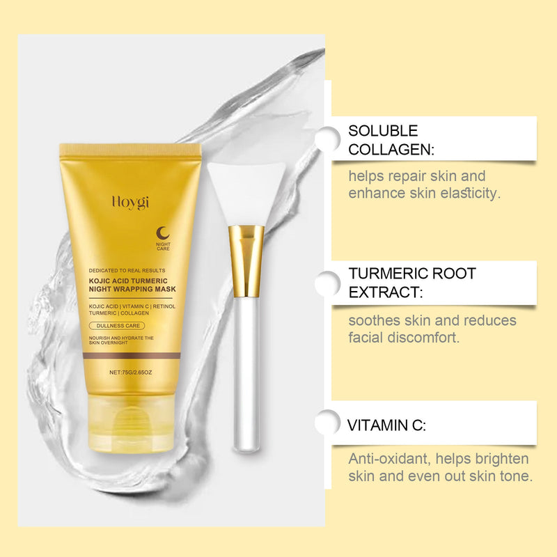 HOYGI Turmeric Plant Essence Peel-Off Mask Gentle Cleansing Hydrating Smooth Care Facial Mask