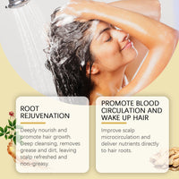 dark hair shampoo, smooth and nourishing hair roots to improve dry and frizzy dark hair hair shampoo at the end