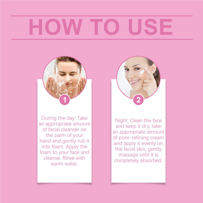 Pore Refinement Essence Set, Deeply Clean The Skin And Fine Pore Skin Cream