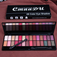 CmaaDU 28 Color Eyeshadow Palette Beginners Makeup Matte Pearlescent