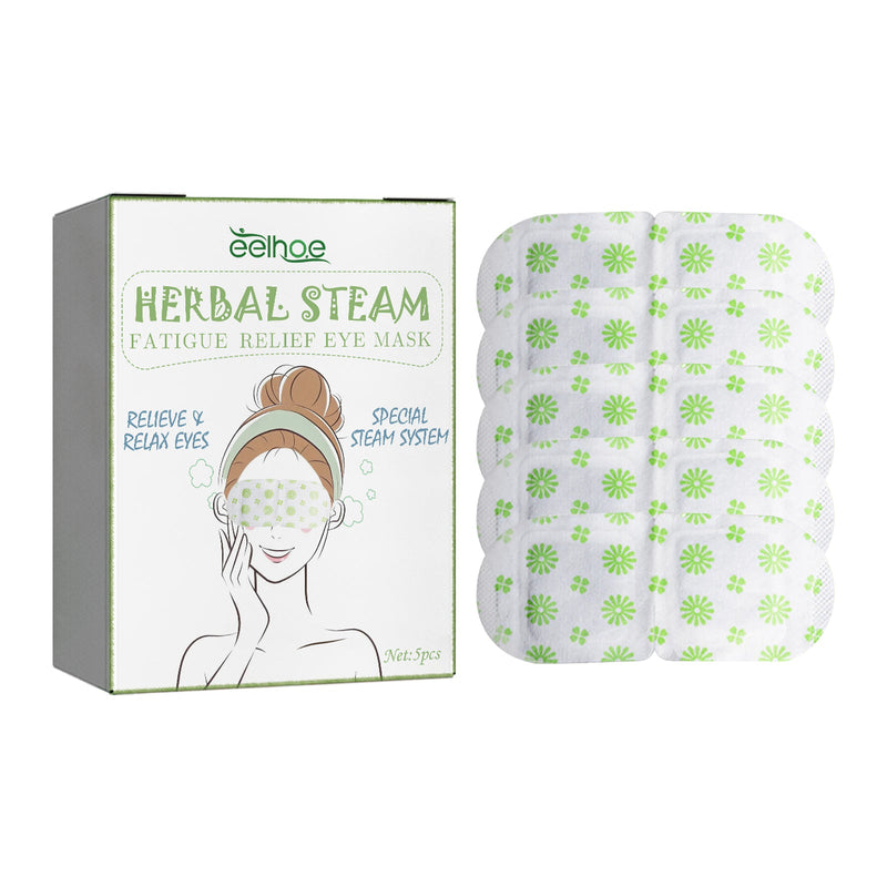 EELHOE Herbal Steam Fatigue Relief Eye Mask, Relieve Eye Strain And Eye Discomfort Herbal Essence Hot Compress Eye Mask