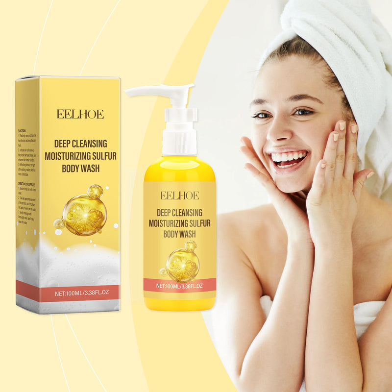 Sulphur Cleansing Shower Gel Moisturizes Body Skin, Relieves Dryness And Gently Cleans Refreshing Bath