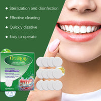 Oralhoe Denture Cleaning Tablet Clean Care Fresh Stain Removal Gentle Care Braces Denture Cleaning Tablet