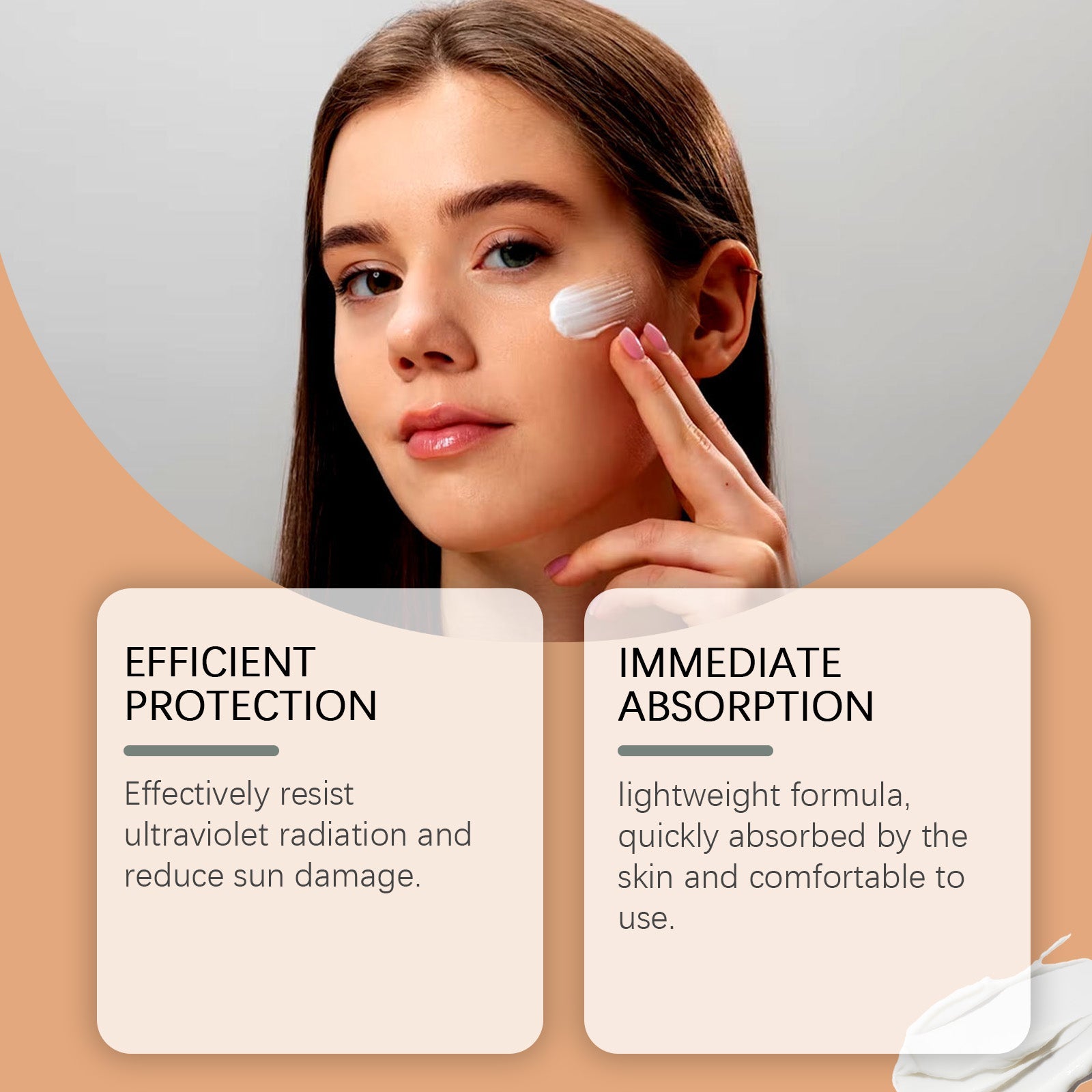 EELHOE Physical Sunscreen, Hydrating Sunblock Facial Skin Care Moisturizing And Nourishing Sunscreen