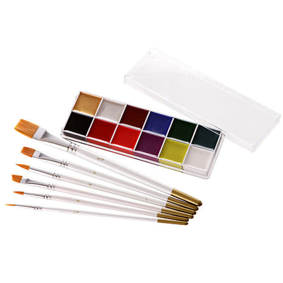 6 White Paint Brushes