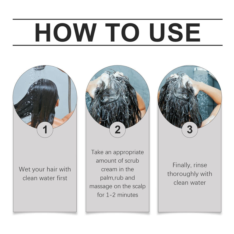 Hair Regrowth Exfoliate Scrub, Clean Dandruff Refreshing Soft Moist Hair, Hair Scrub