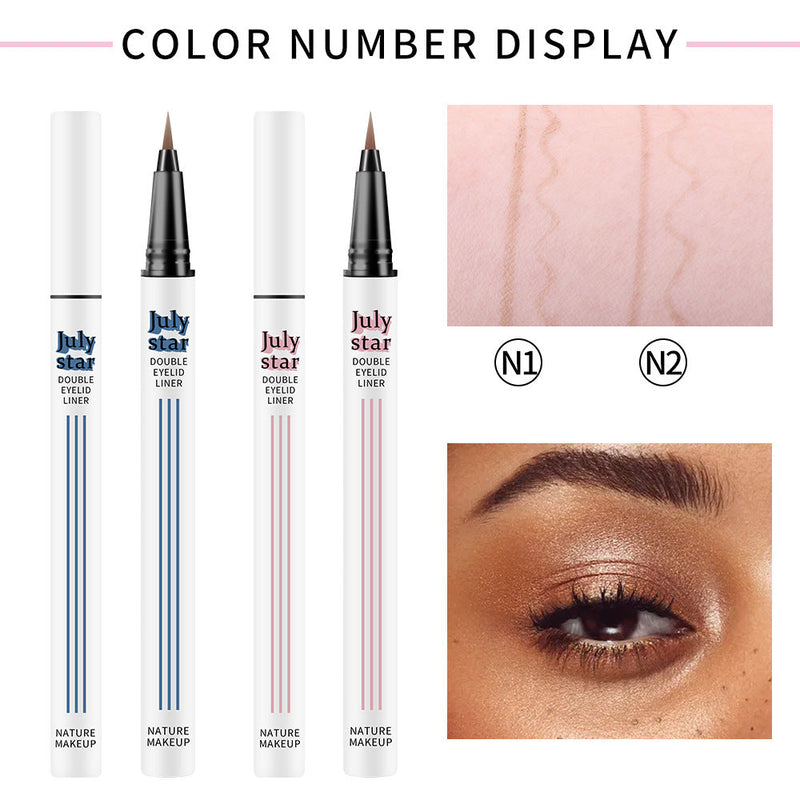Liquid Sleeper Pen Waterproof Quick Dry Brown Non-Smudge Eyeliner Liquid Pen Eye Makeup Long Lasting Eyeliner
