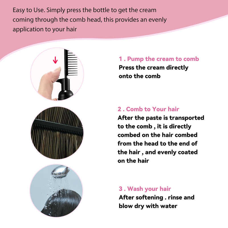 EELHOE Hair Straightening Cream, Hair Care Smooth Smooth Smooth Hair Care Cream