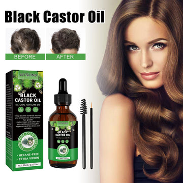 Castor Oil Dense Hair Solution, Moisturizes And Protects Hair Loss Dense And Black Hair Castor Oil Hair Care Essential Oil