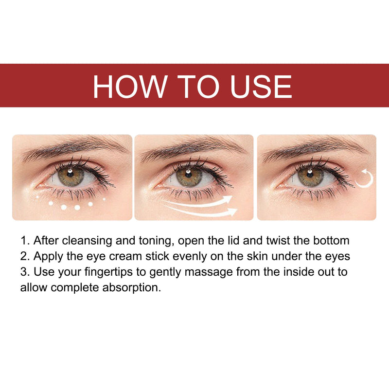 Retinol Eye Cream Stick Reduces Fine Lines, Bags And Dark Circles, Hydrates And Tightenes The Skin Around The Eyes