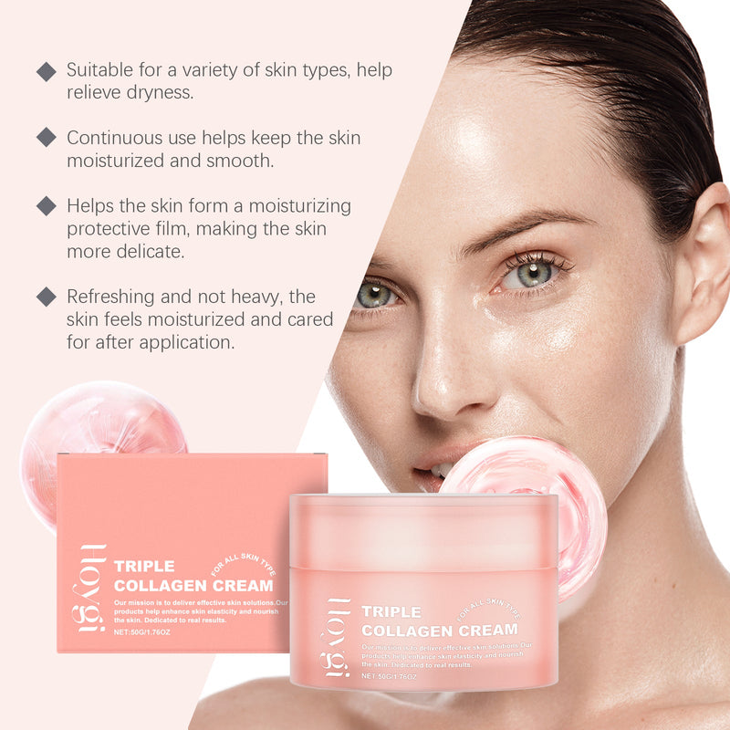 Hoygi Collagen Moisturizing Face Cream Gentle Formula To Improve Dry Skin Hydrating Soft Smooth Facial Skin