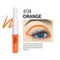 Fit Colors Fluorescent Luminous Color Eyeliner Rainbow Painted Graffiti Waterproof Quick Drying Eyeliner