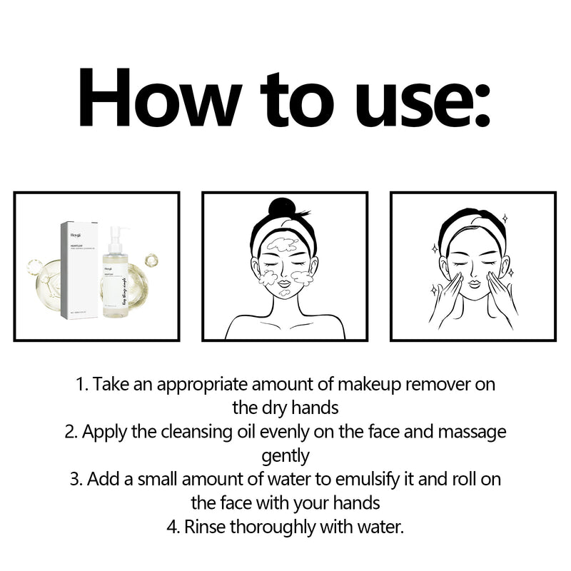 Pore Control Cleansing Oil, Clean Makeup Gently Remove Makeup Care For Skin Clean Pores Remove Makeup Oil