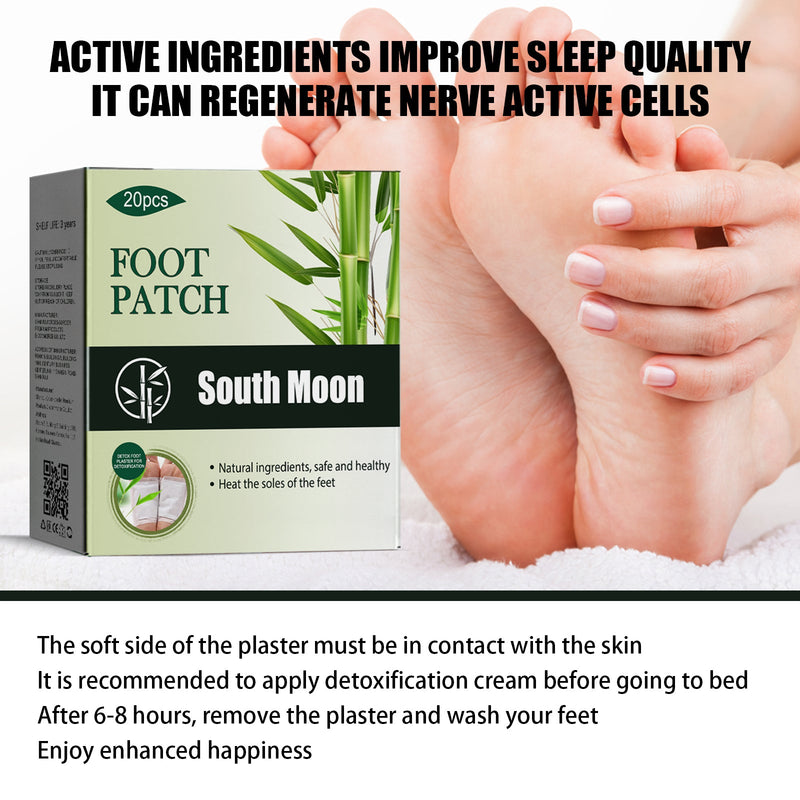 Natural Bamboo Charcoal Foot Patch Body Cleaning Foot Care Improve Headache Back Pain Help Sleep