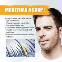 East Moon Men's Shampoo Clean Hair Nourishing Nourishing Black Shiny Hair Care Men's Shampoo Soap