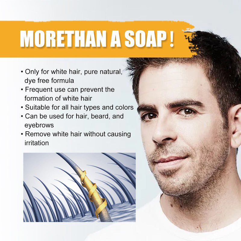 East Moon Men's Shampoo Clean Hair Nourishing Nourishing Black Shiny Hair Care Men's Shampoo Soap
