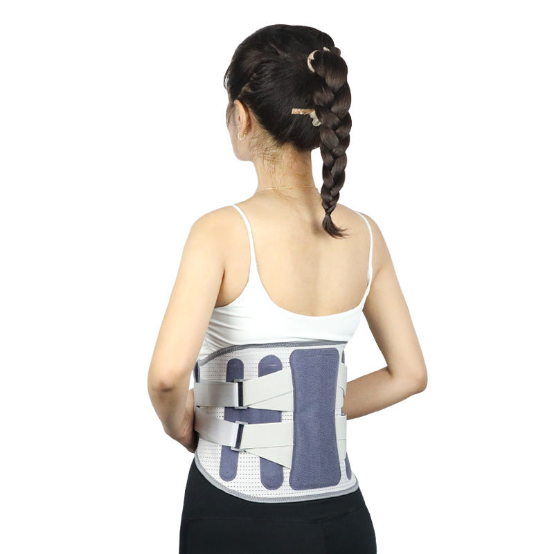 Widening waist belt and detachable steel plate lumbar support