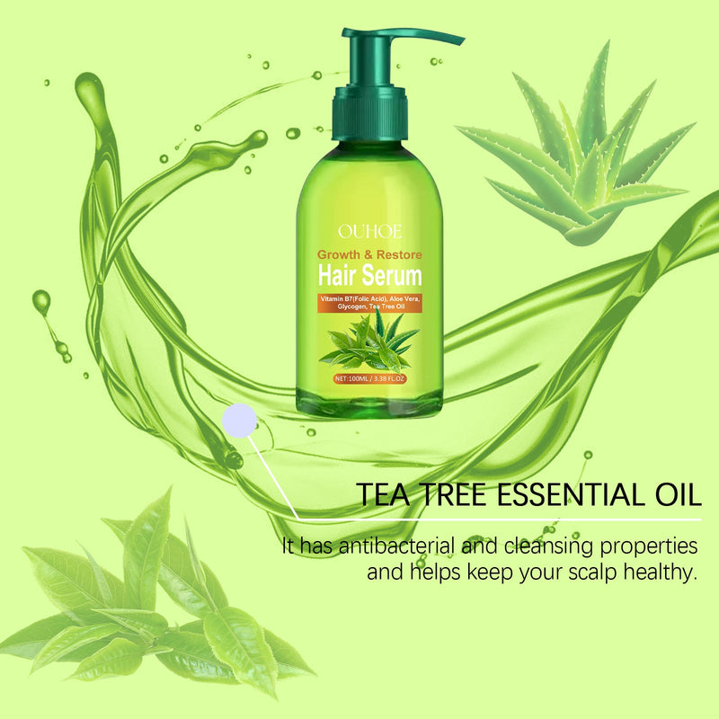 OUHOE Hair Care Tea Tree Essential Oil Improves Dry Split Ends And Nourishes Hair Leave-In Essential Oil
