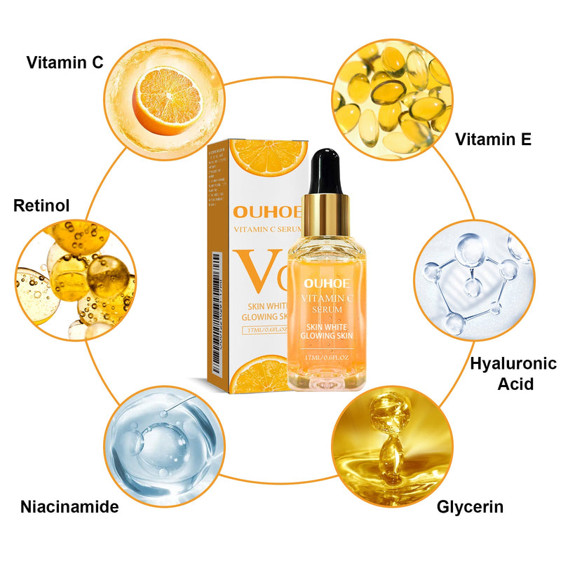OUHOE Vitamin C Essence, Moisturizing And Brightening Skin Firming And Reducing Fine Lines Essence