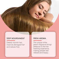Jaysuing Ladies White Peach Fragrance Shampoo, Gentle Nourishing Dry And Smooth Hair Shampoo