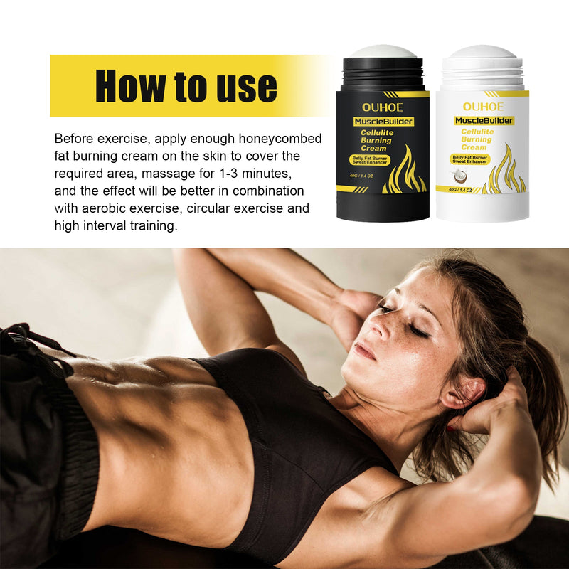 Muscle Strengthening Abs Cream, Strengthen Tight Muscles Abdominal Muscle Waistcoat Line Exercise Oil Sweat Fever