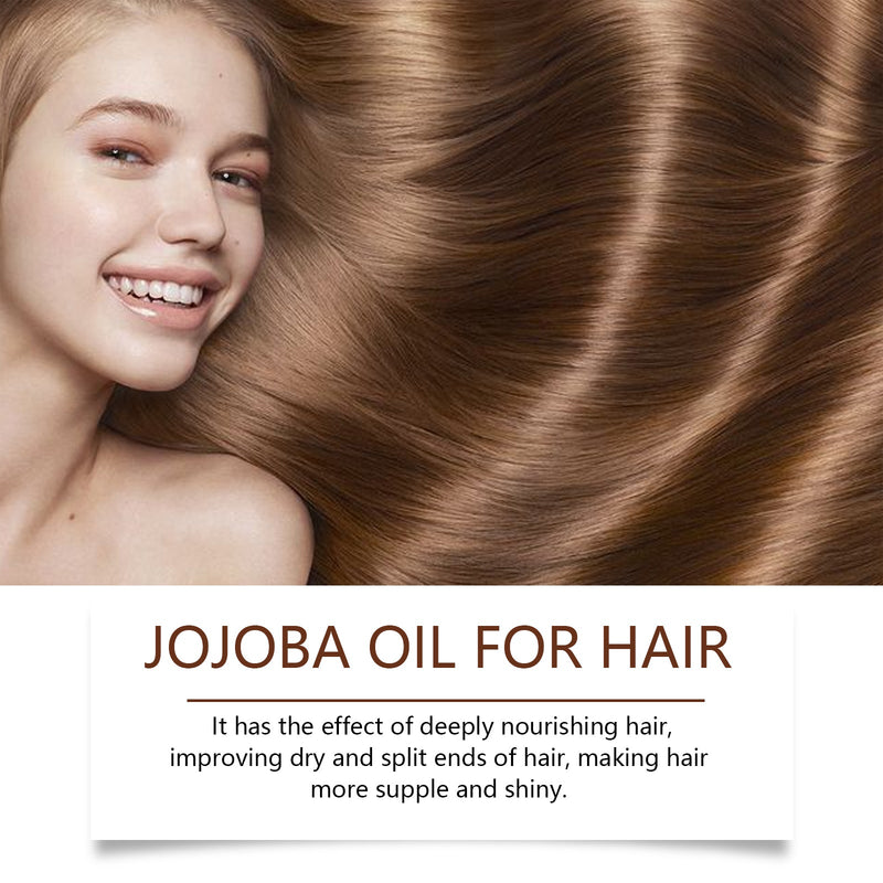 Jojoba Oil For Hair, Moisturizing Hair Care Non-Greasy Soft Hair Deep Nourishing Hair Care