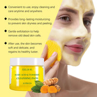 EELHOE Turmeric Cleansing Pad Gently Cleanses Face, Brightens And Nourishes Skin, Refreshing Skin Care Cleansing Pad