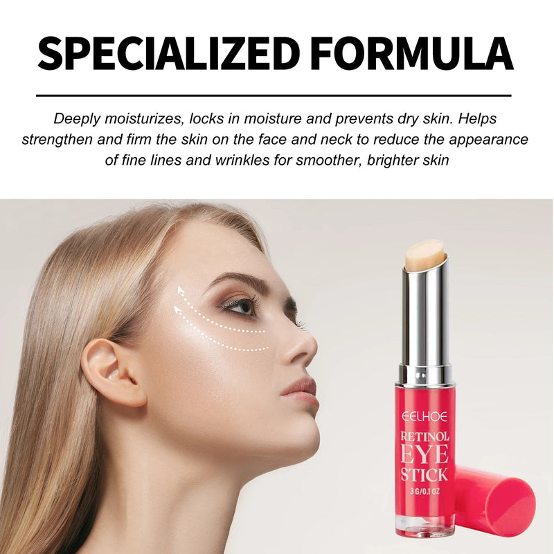 Retinol Eye Cream Wrinkle Remover Lightening Dark Circles Lifting Firming Skin Instant Eye Repair Serum Stick for Women Eye Care