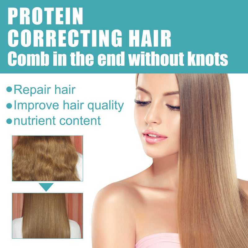 EELHOE Protein Correction Hair Straightening Cream, Smoothing Frizz Repair Split Damaged Hair Straightening Treatment Cream