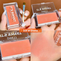 QIBEST Lipstick Eye Shadow Blush 3 In 1 Repair Volume Without Dizzy Makeup Natural Color Monochromatic Rouge Cream Eye Shadow Cream
