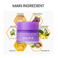 EELHOE Lip Sleeping Mask, Moisturizing Gently Exfoliating Dead Skin Plump Smooth Lip Mask