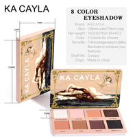 KA CAYLA 8 Colors Eyeshadow Palette EVA Matte Pearl Glitter Eyeshadow Palette