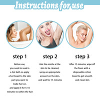 Hair Removal Spray, Under The Armpit Whole Body Private Area Gentle Non-Irritating Quick Hair Removal Spray