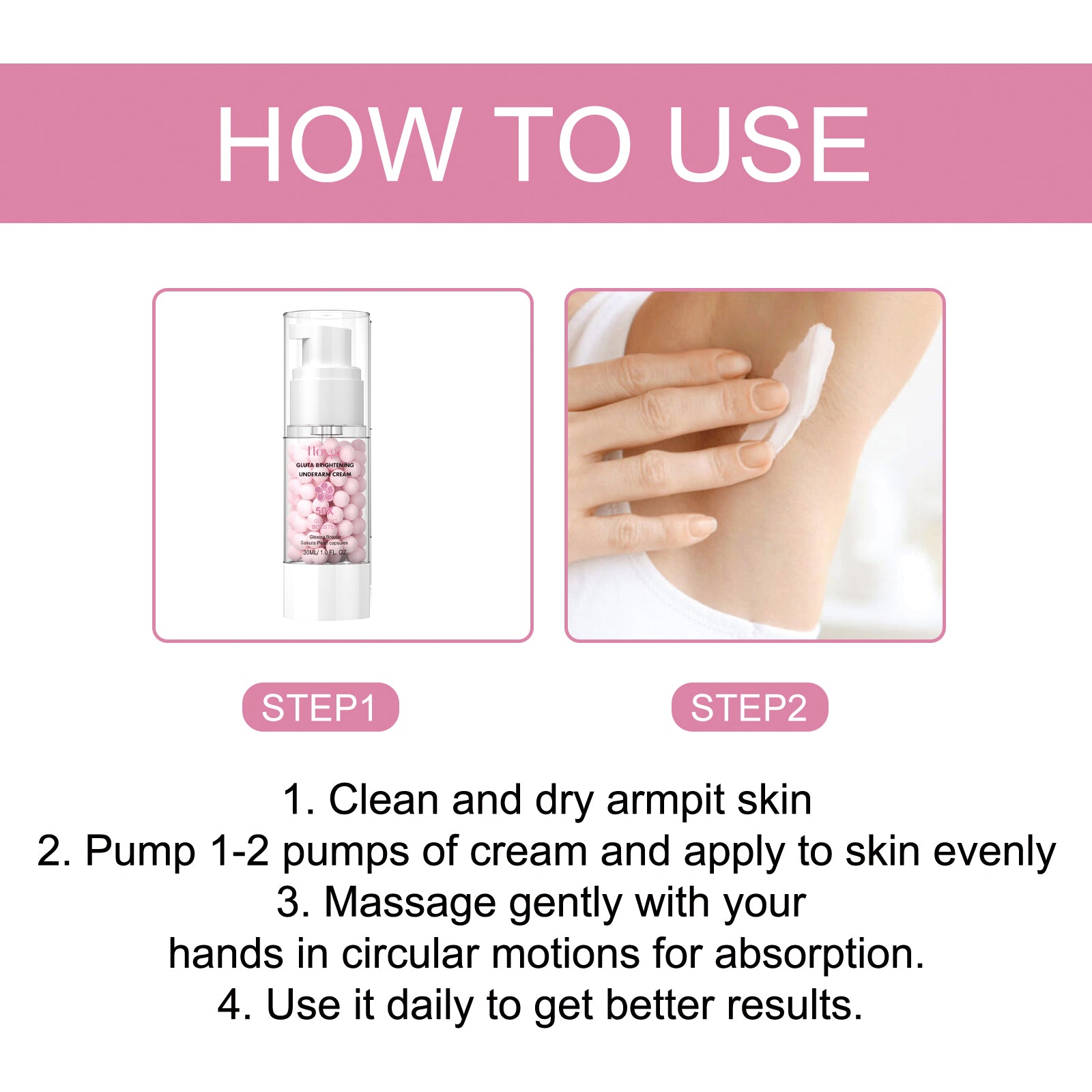 Brightening Underarm Cream Lightening Dark Joints, Hands, Elbows And Armpits, Whitening Skin Moisturizing Cream