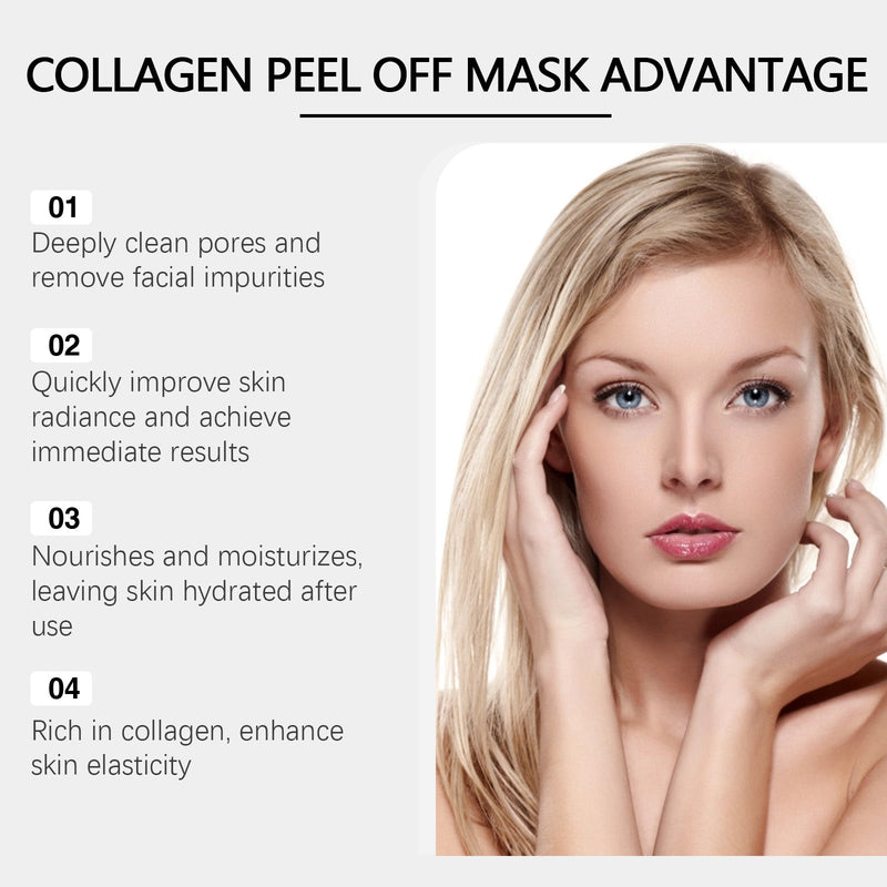 Ouhoe Collagen Peel & Tear Mask Gentle Pore-Cleansing Facial Oil Control Hydrating Mask