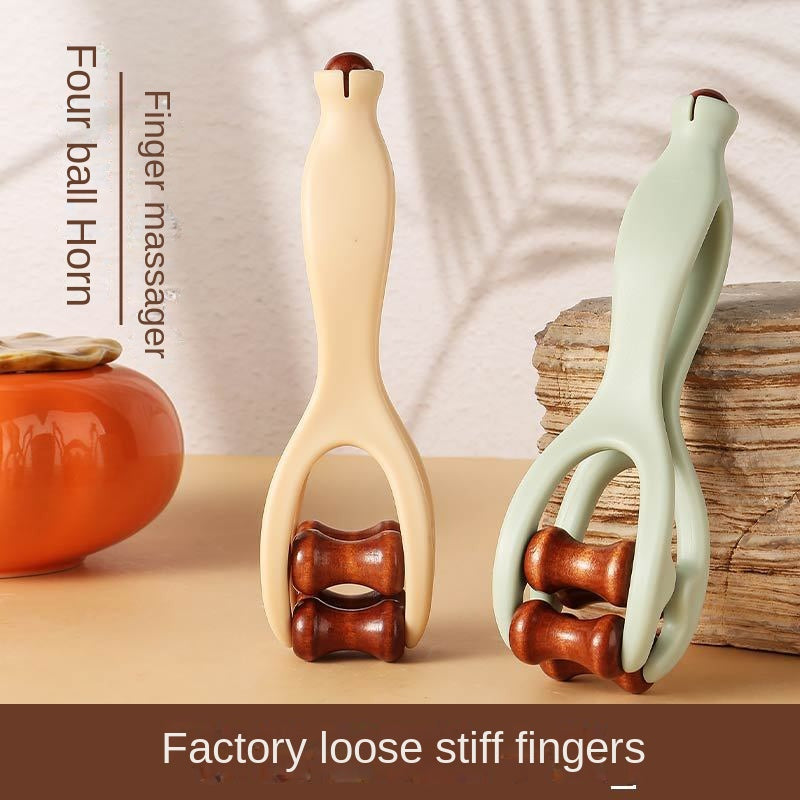Hand Massage Roller - Wooden Roller Finger Massager for Joint and Meridian Therapy, Hand Massage Tool
