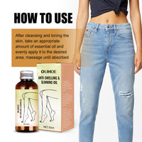 OUHOE Body Slimming Oil, Relieves Leg Swelling Shapes And Tightens Body Muscle Slimming Essence Oil