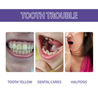 Teeth Whitening Correction Serum Purple Toothpaste, Clean Tooth Stains Brightening White Mild Gingival Care Breath Fresh And Deodorizing