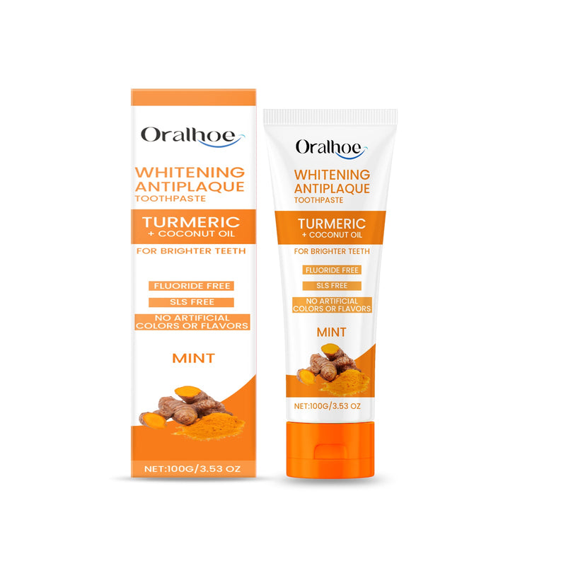 Oralhoe Turmeric Toothpaste Gently Cleans Teeth Repair Dental Hygiene Care Improves Yellow Teeth Brightening Remove Stains