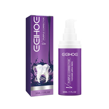 EELHOE Purple Corrector, Clean Stains Whitening Teeth Care Gums Fresh Mouth Care Toothpaste