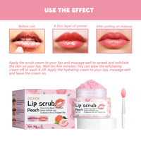 Peach Lip Scrub Moisturizes The Lips, Hydrates The Lips, Lightens The Skin Around The Lips And Improves The Corners Of The Mouth