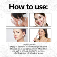 Liquid Concealer Foundation, Waterproof Natural Light And Delicate Makeup Does Not Remove Even Skin Tone Translucent Long-Lasting Foundation