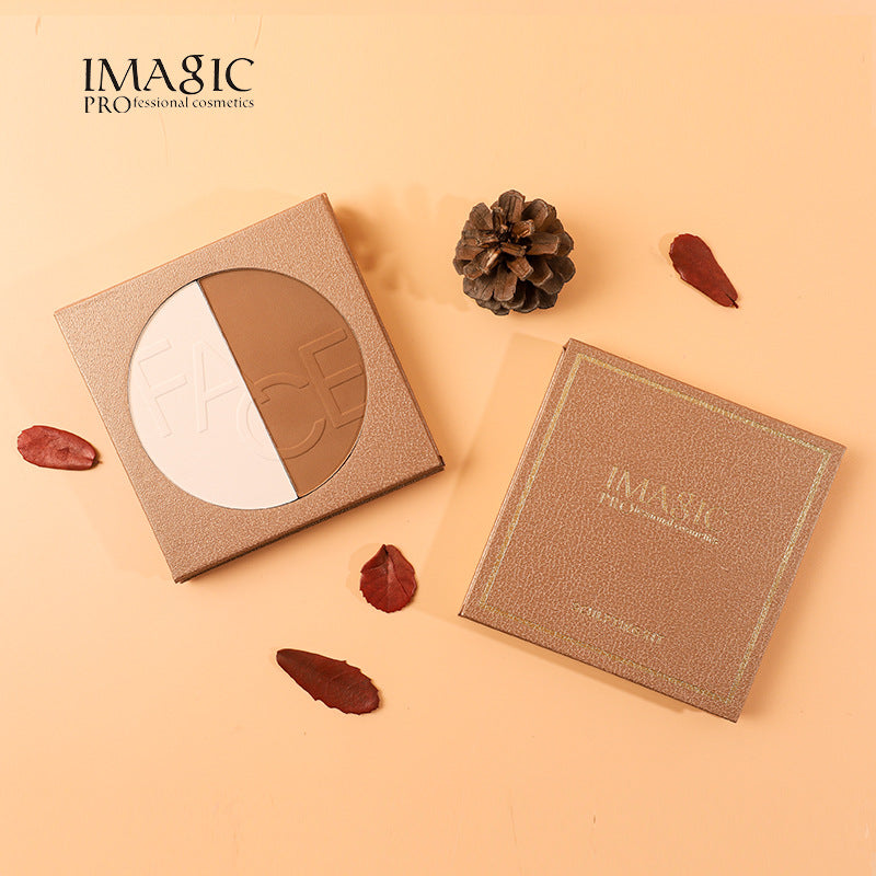 Two Color Contouring Powder Nose Three Dimensional V Face Shadow Powder Brightening Statute Lines One-Piece Contouring Tray