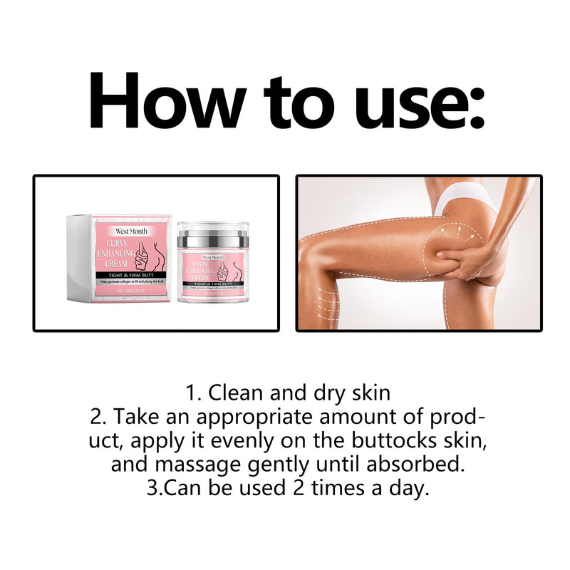West&Month Curve Enhancing Cream - Hip & Body Contour Sculpting Firming Cream