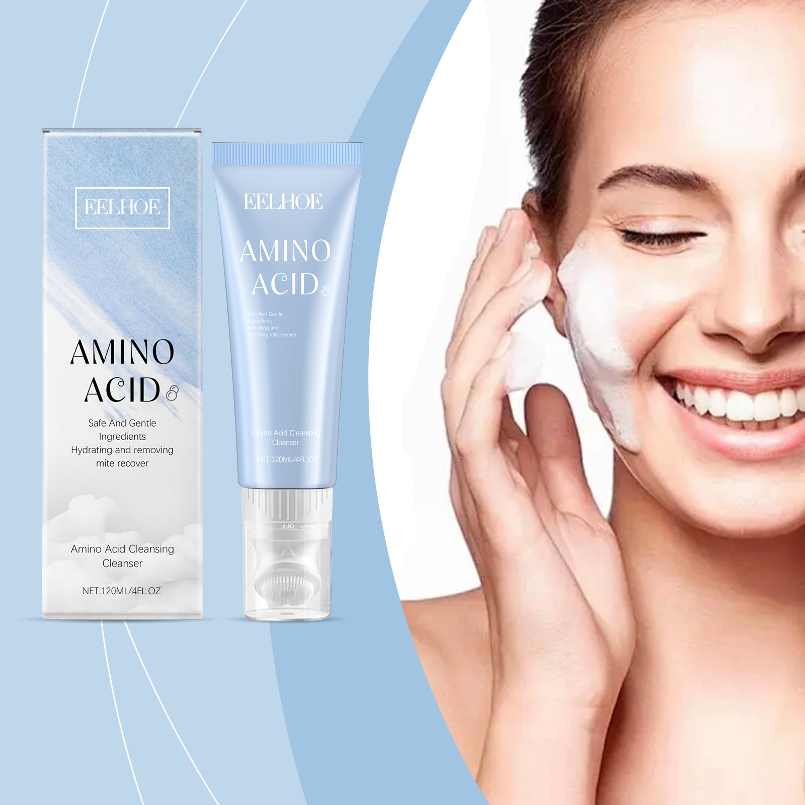 Amino Acid Cleanser Refreshing Non-Greasy Gentle Pore Cleanser Moisturizing Moisturizing Cleanser