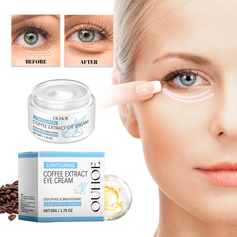 Coffee Extract Eye Cream, Fade Out Fine Lines Eye Bags Moisturizing Eye Week Firming Embellish Skin