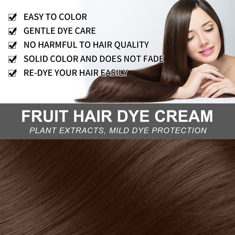 Fruit And Vegetable Hair Cream, Natural, Mild And Long-Lasting, Does Not Hurt The Scalp. Easy To Apply Dark Hair Cream