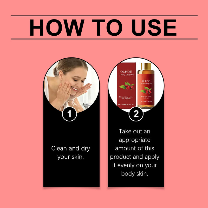 OUHOE Body Moisturizing Oil, Daily Nourishes And Improves Skin Elasticity, Firming, Moisturizing And Moisturizing Essential Oil For Body Care