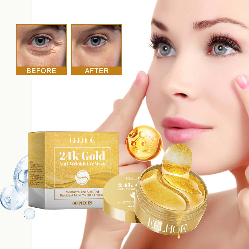 24K Gold Anti-Wrinkle Eye Mask, Moisturizing And Improving Eye Lines Brightening And Moisturizing Eye Skin Eye Care