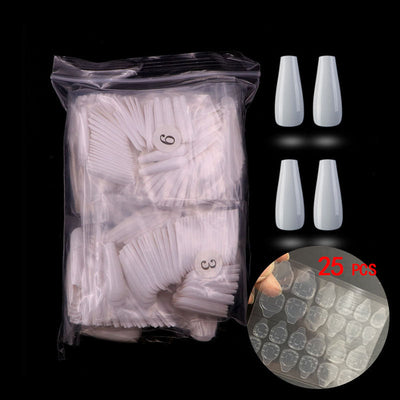 CoffinFakeNail-White1-500pcs